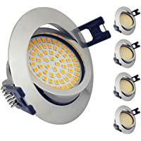 Los mejores  - Foco Empotrable LED 5W Blanco Cálido 3000K Ultrafino Innovador Focos de Techo- IP44 Puede Utilizar en Baño- Hogar…
